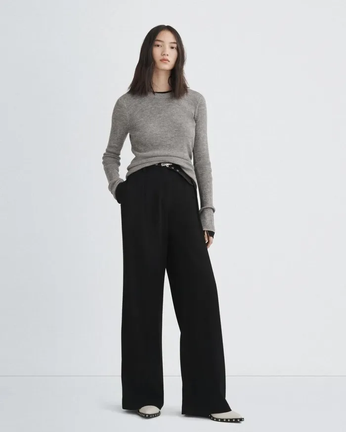 Women Pants Rag 038 Bone Bennett Japanese Crepe Pant Black