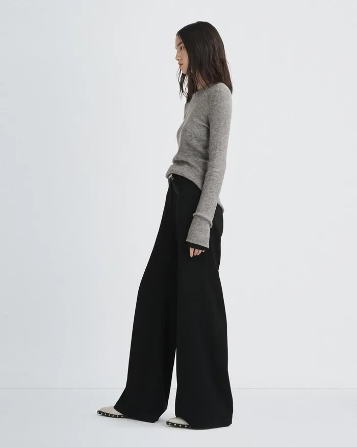 Women Pants Rag 038 Bone Bennett Japanese Crepe Pant Black