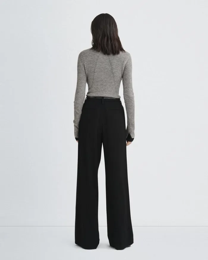 Women Pants Rag 038 Bone Bennett Japanese Crepe Pant Black