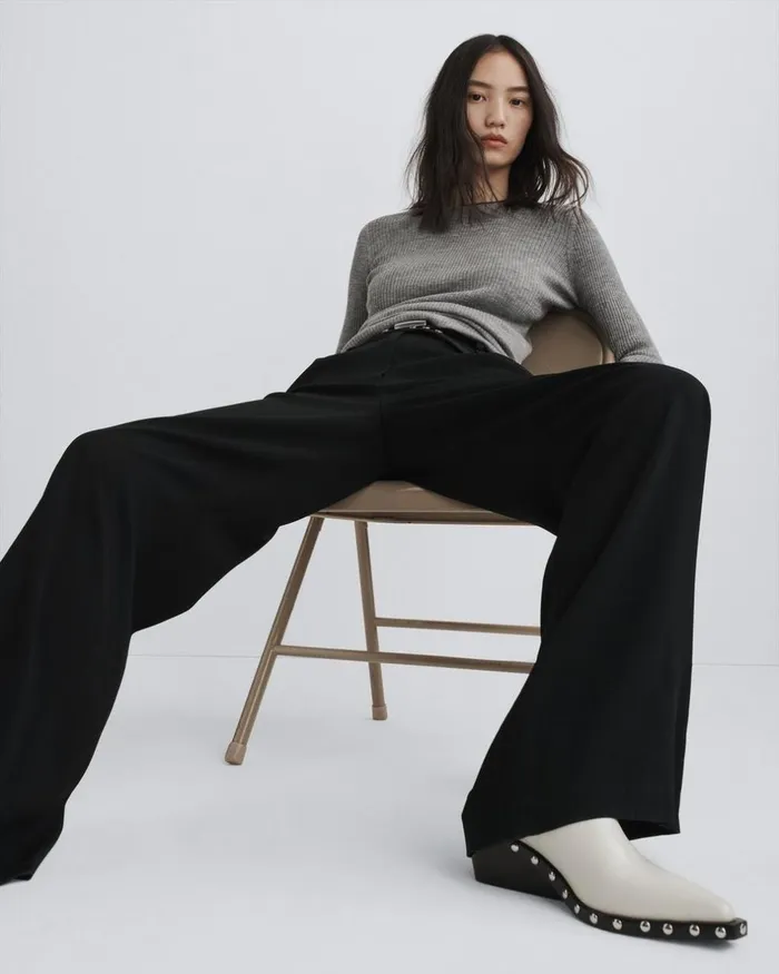 Women Pants Rag 038 Bone Bennett Japanese Crepe Pant Black
