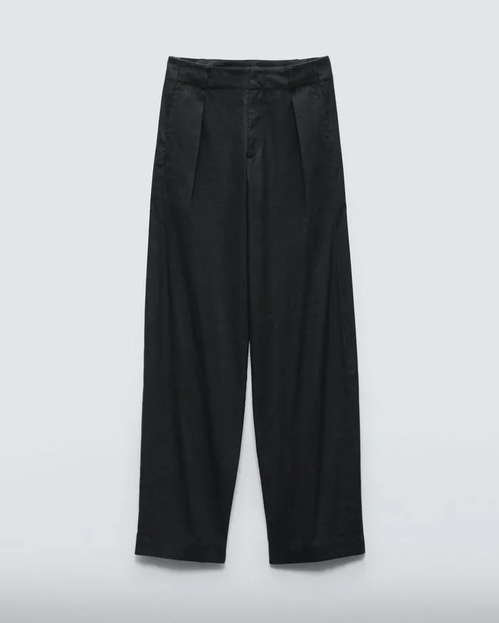 Women Pants Rag 038 Bone Donovan Linen Pant Black
