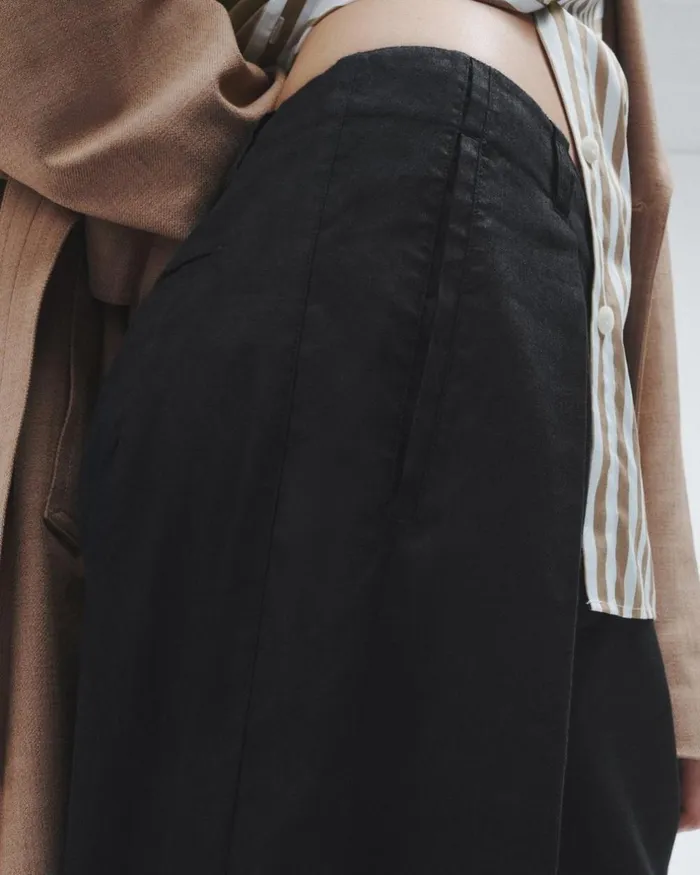Women Pants Rag 038 Bone Donovan Linen Pant Black