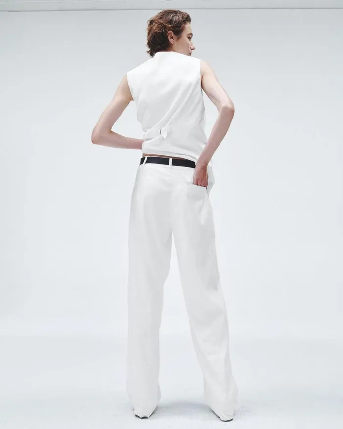 Women Pants Rag 038 Bone Donovan Linen Pant White
