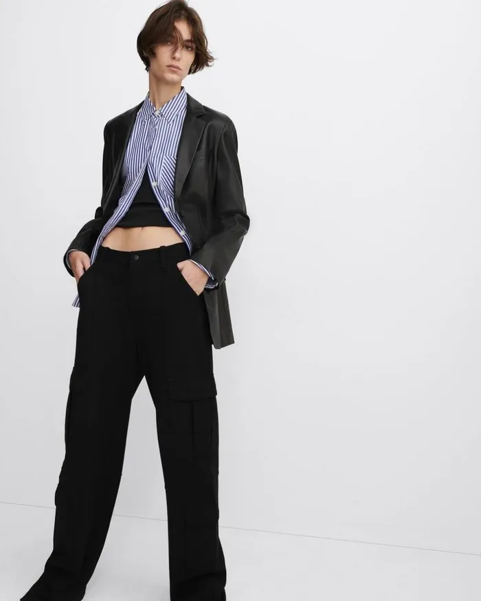 Women Pants Rag 038 Bone Irina Ponte Cargo Pant Black