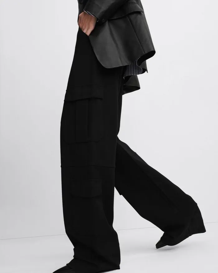 Women Pants Rag 038 Bone Irina Ponte Cargo Pant Black