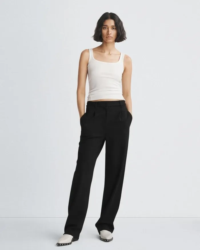 Women Pants Rag 038 Bone Irina Ponte Trouser Black