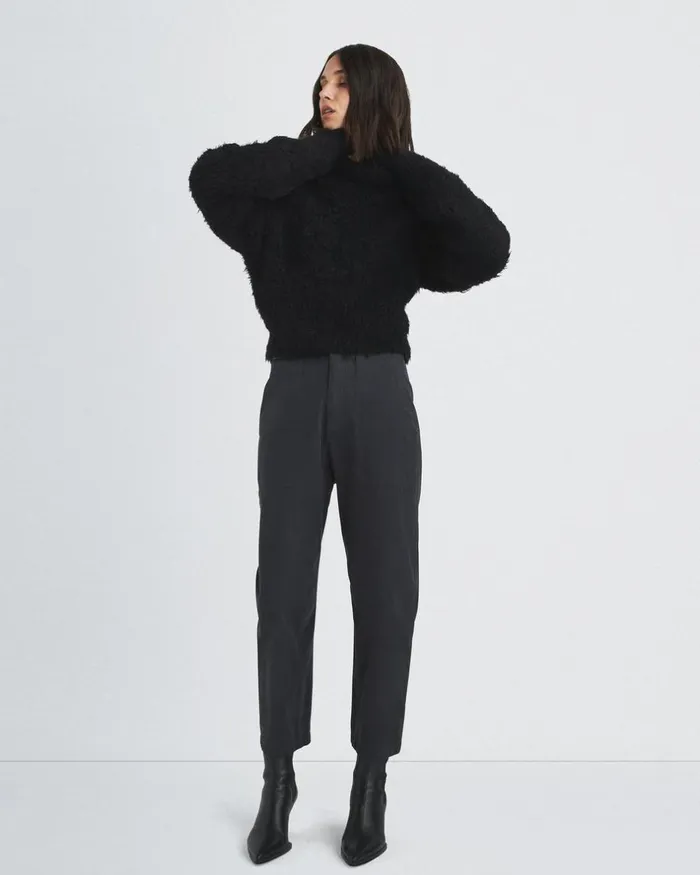 Women Pants Rag 038 Bone Leyton Workwear Cotton Pant Black