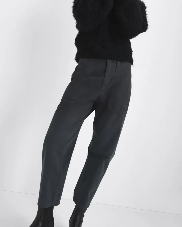 Women Pants Rag 038 Bone Leyton Workwear Cotton Pant Black