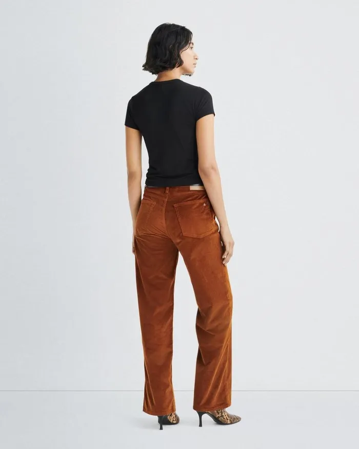 Women Pants Rag 038 Bone Logan Corduroy WideLeg 8211 Gold Gold