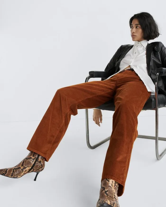 Women Pants Rag 038 Bone Logan Corduroy WideLeg 8211 Gold Gold