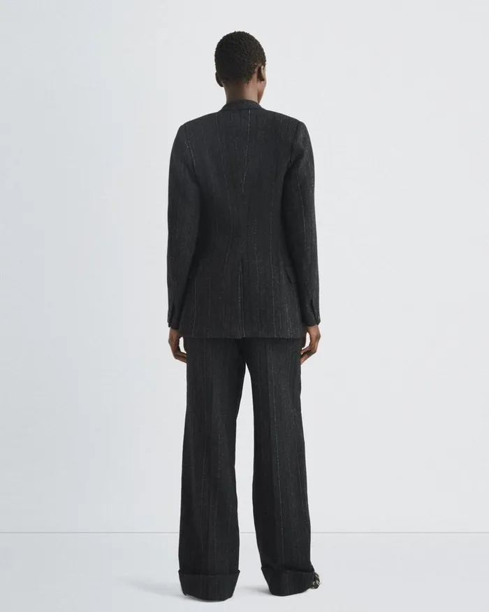 Women Pants Rag 038 Bone Marianne Wool Pant Grey Stripe