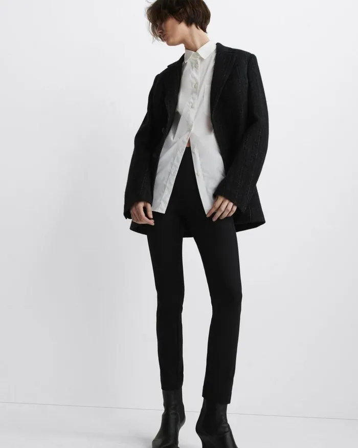 Women Pants Rag 038 Bone Simone Pant 8211 Equestrian Stretch Black