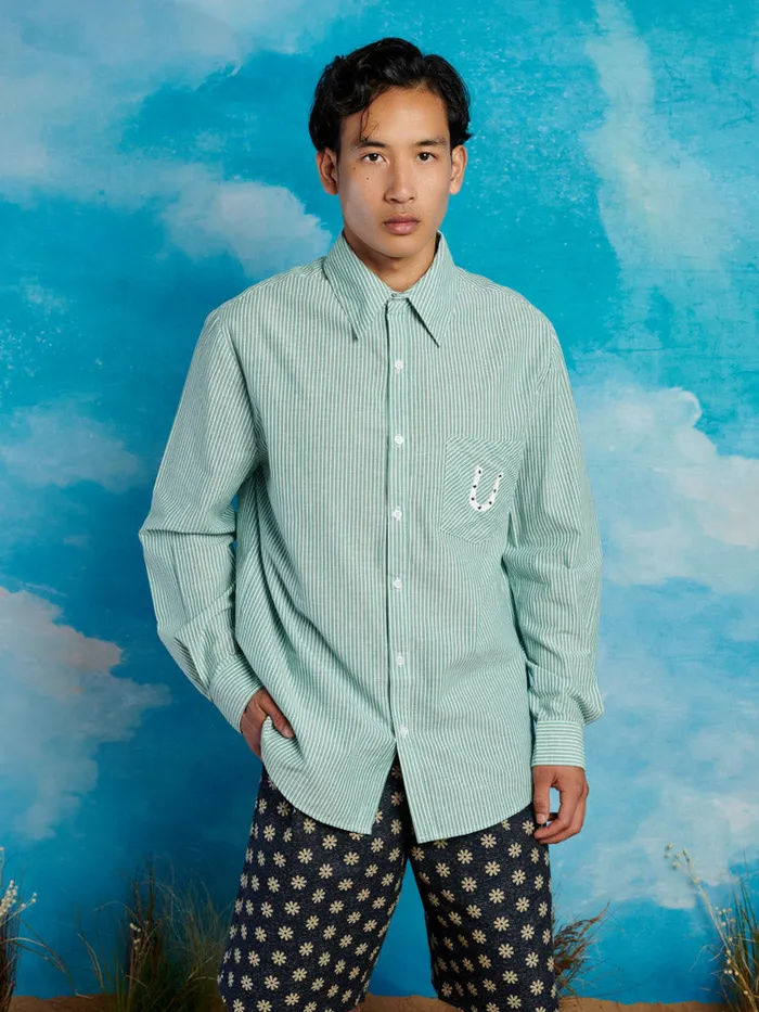 Women Penny Embroidery Shirt Sage Green Sister Jane Tops
