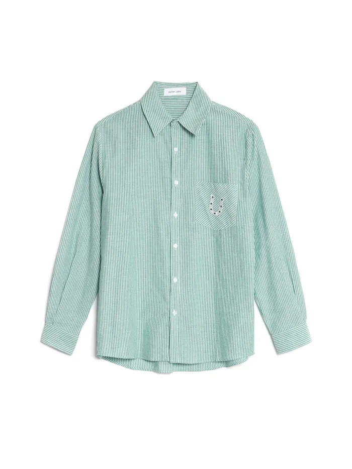 Women Penny Embroidery Shirt Sage Green Sister Jane Tops