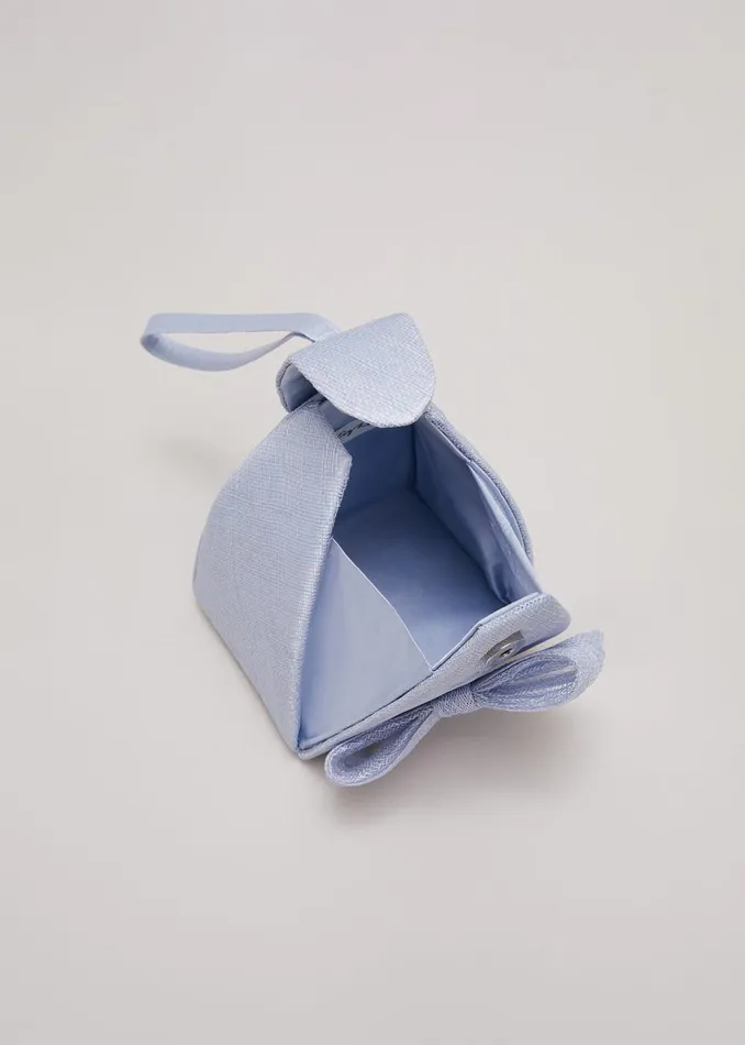 Women Phase Eight Bags and Clutches Bow Front Top Handle Bag Pale Blue