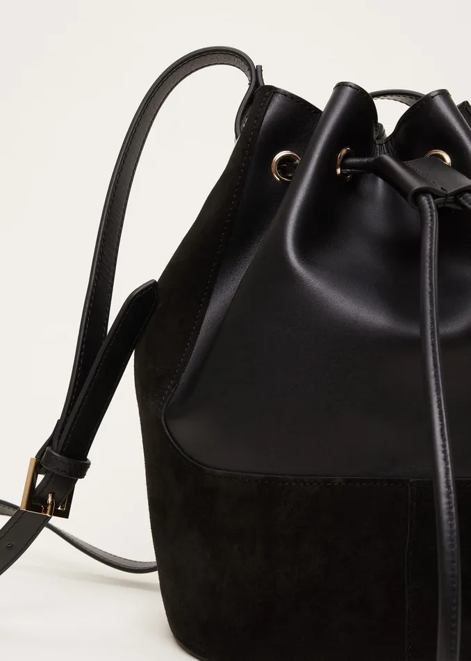 Women Phase Eight Bags and Clutches Bucket Shoulder Bag Black