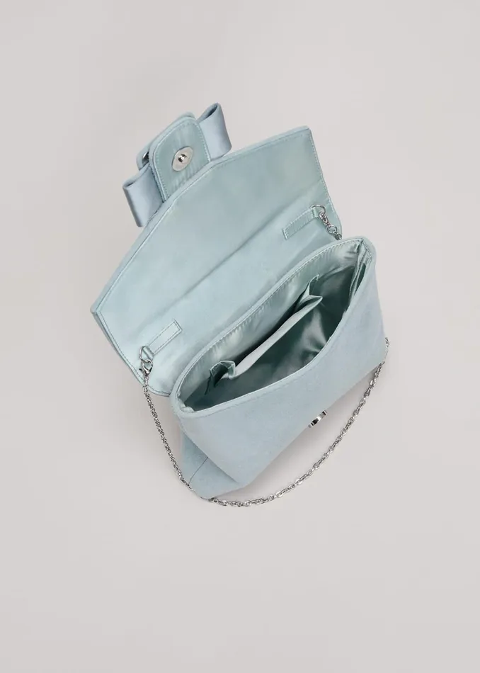Women Phase Eight Bags and Clutches Buckle Front Clutch Bag Light Green
