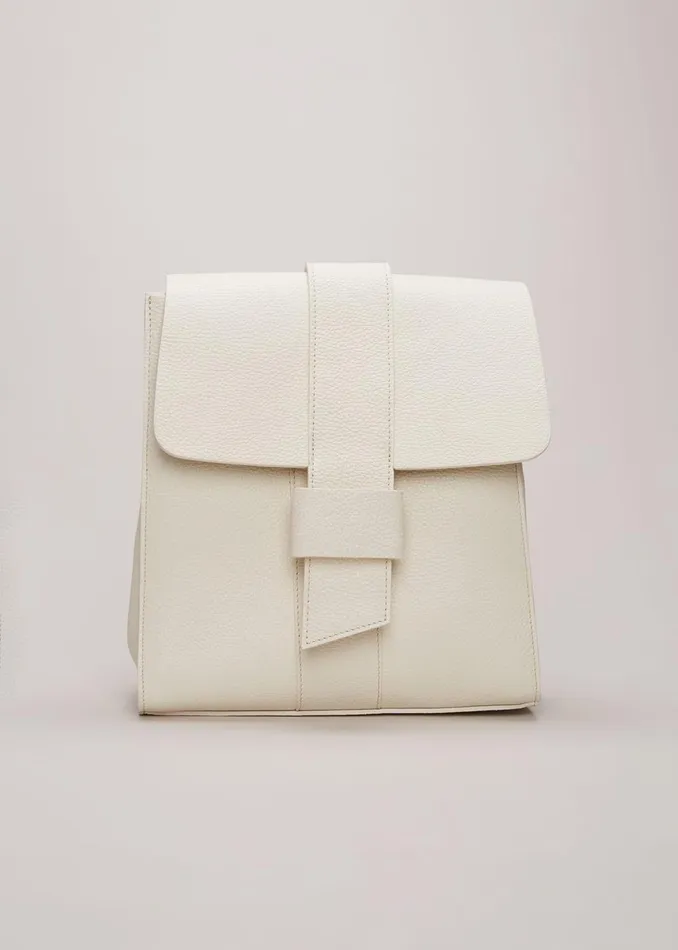 Women Phase Eight Bags and Clutches Leather Backpack Ivory