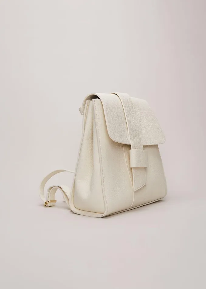 Women Phase Eight Bags and Clutches Leather Backpack Ivory