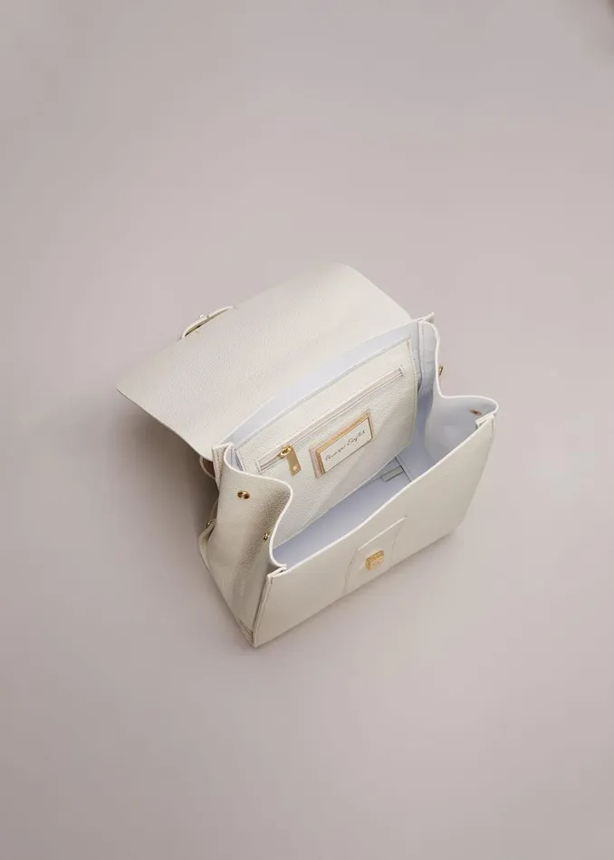 Women Phase Eight Bags and Clutches Leather Backpack Ivory
