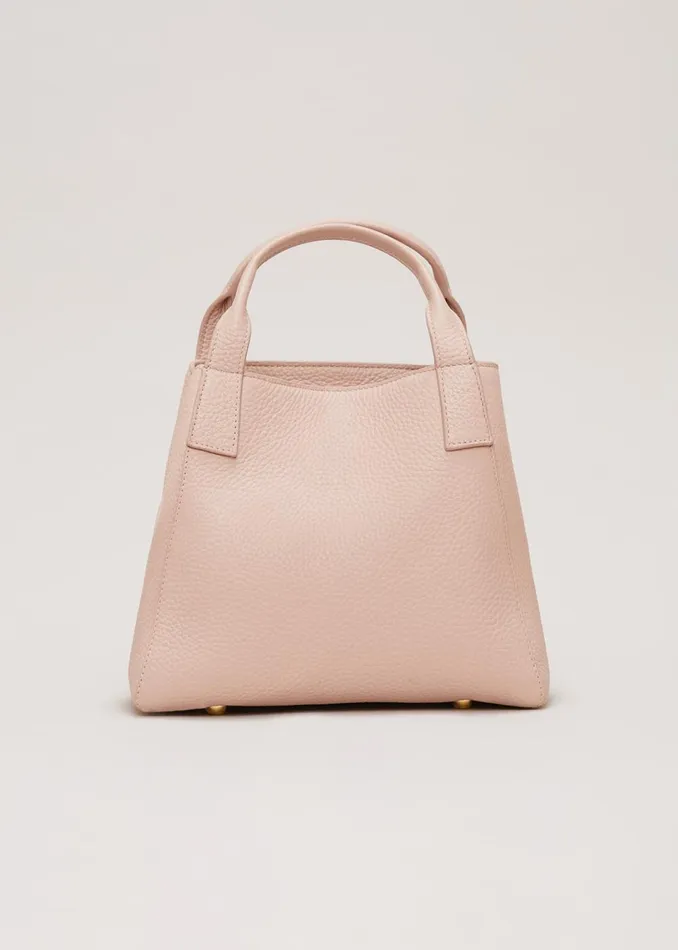 Women Phase Eight Bags and Clutches Mini Leather Tote Bag Pale Pink