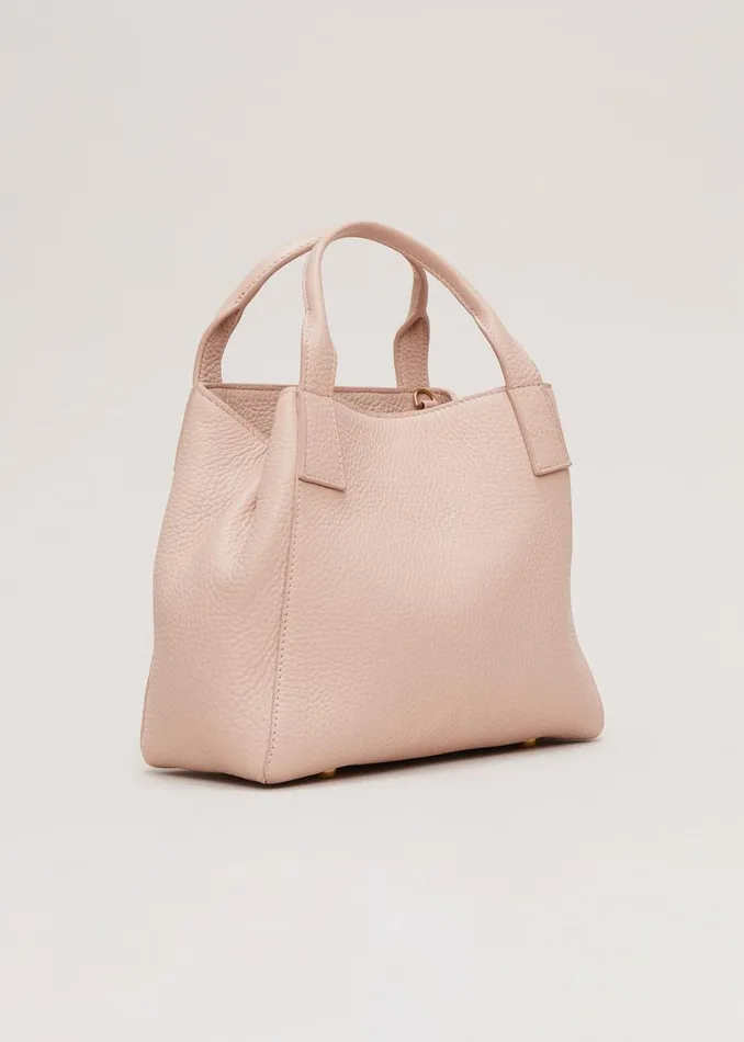 Women Phase Eight Bags and Clutches Mini Leather Tote Bag Pale Pink
