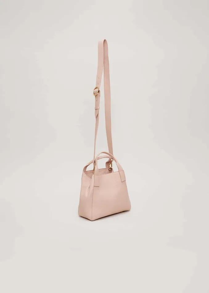 Women Phase Eight Bags and Clutches Mini Leather Tote Bag Pale Pink