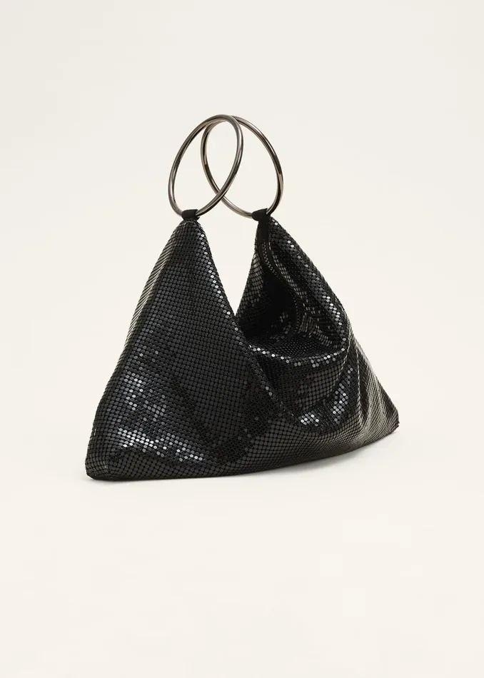 Women Phase Eight Bags and Clutches Rayna Chain Mail Bag Black