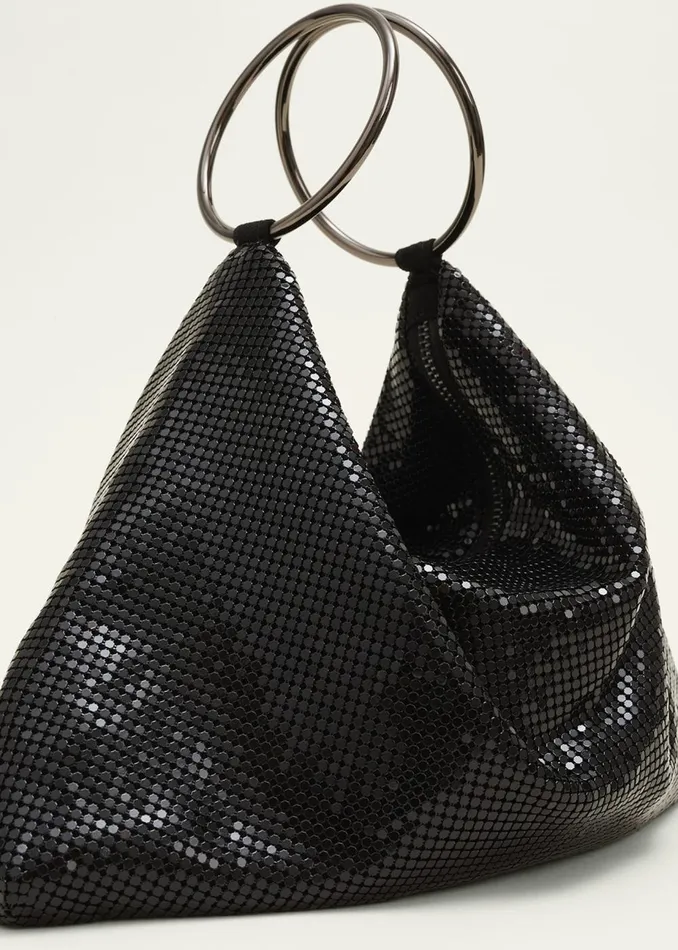Women Phase Eight Bags and Clutches Rayna Chain Mail Bag Black