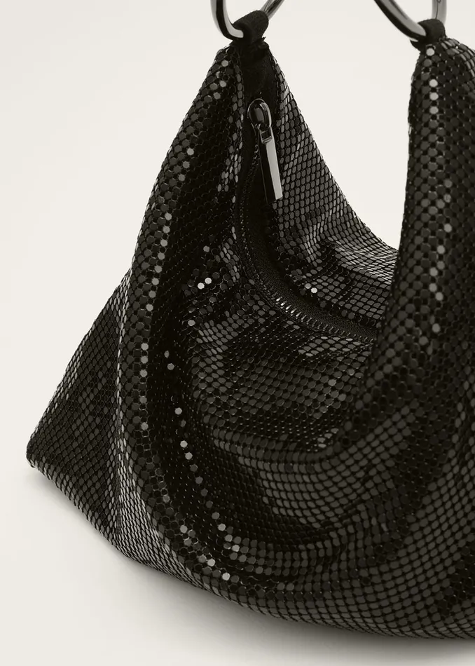 Women Phase Eight Bags and Clutches Rayna Chain Mail Bag Black
