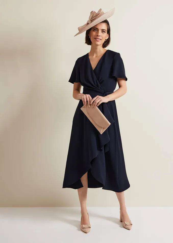 Women Phase Eight Bags and Clutches Suede Clutch Bag Neutral