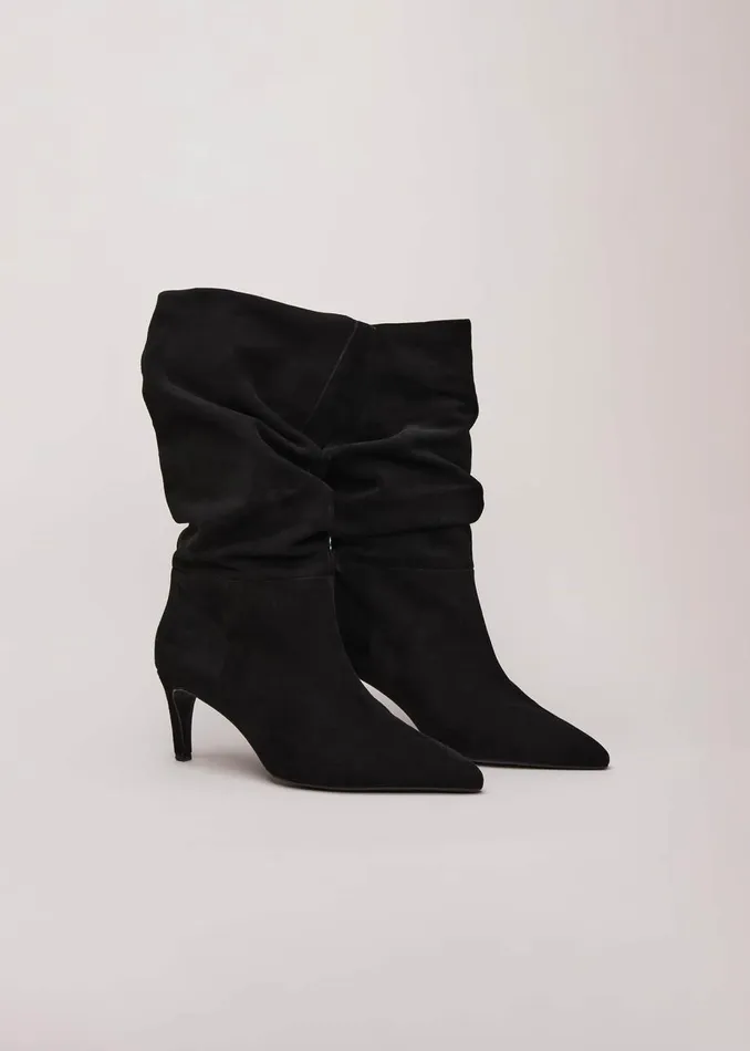 Women Phase Eight Boots Black Suede Boots Black