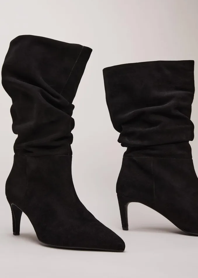 Women Phase Eight Boots Black Suede Boots Black
