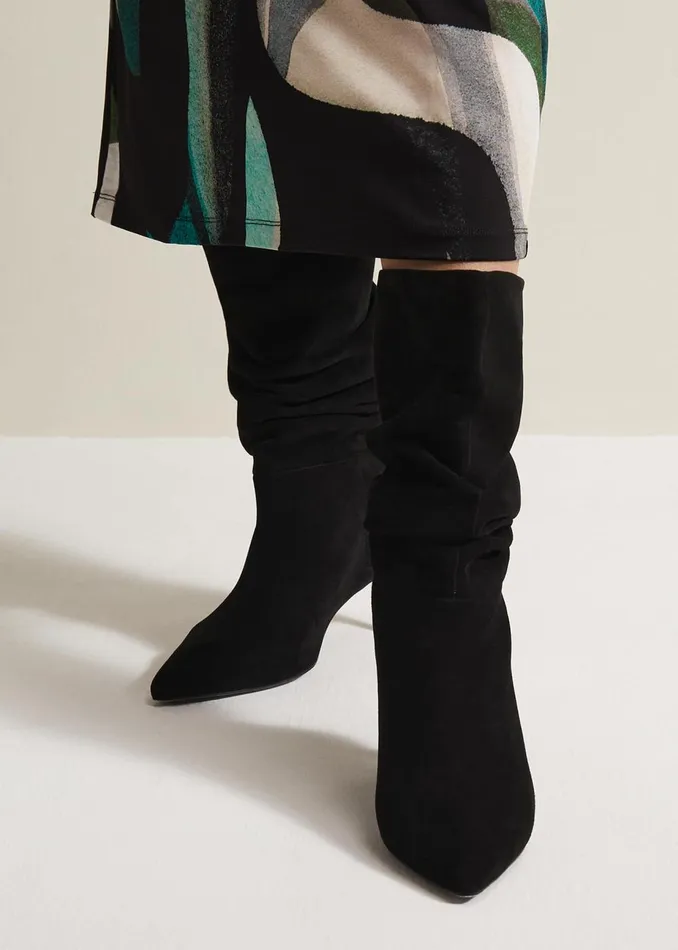 Women Phase Eight Boots Black Suede Boots Black