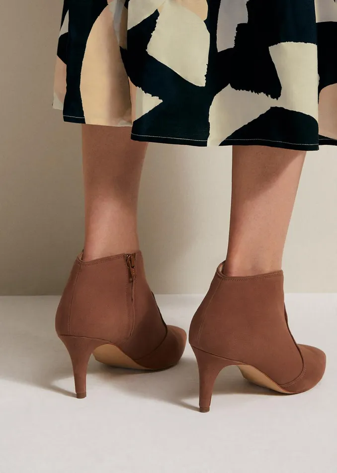 Women Phase Eight Boots Brown Leather Boots Tan