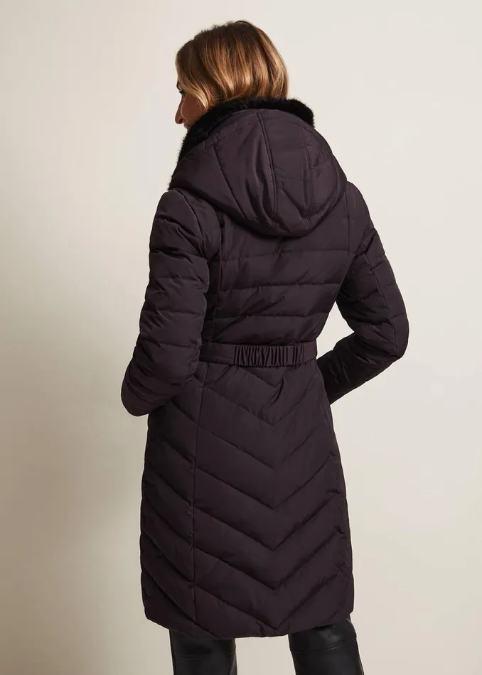 Women Phase Eight Coats Bobbie Burgundy Puffer Coat Burgundy