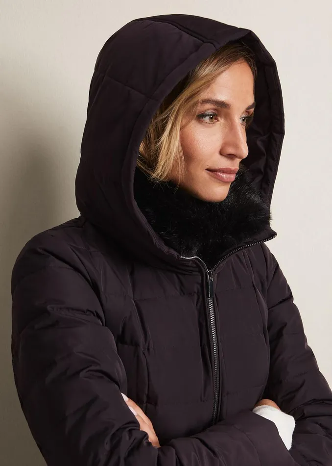 Women Phase Eight Coats Bobbie Burgundy Puffer Coat Burgundy