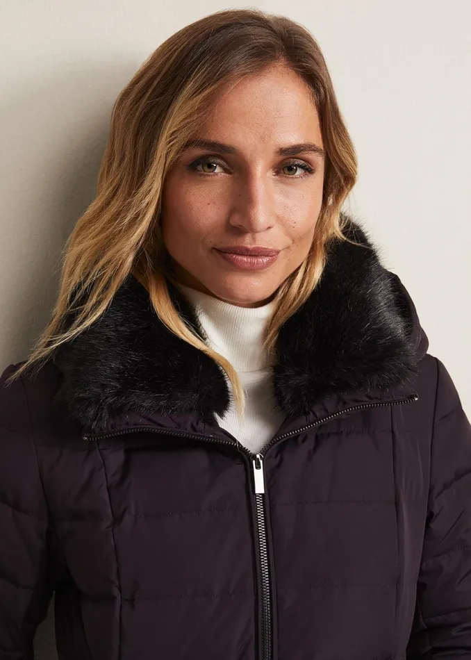Women Phase Eight Coats Bobbie Burgundy Puffer Coat Burgundy