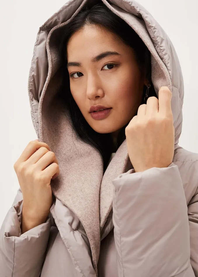 Women Phase Eight Coats Brae Belted Puffer Knit Coat Mink
