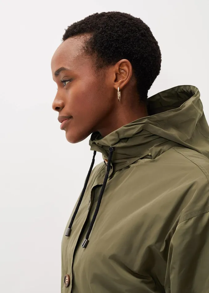 Women Phase Eight Coats Chloe Longline Parka Coat Khaki
