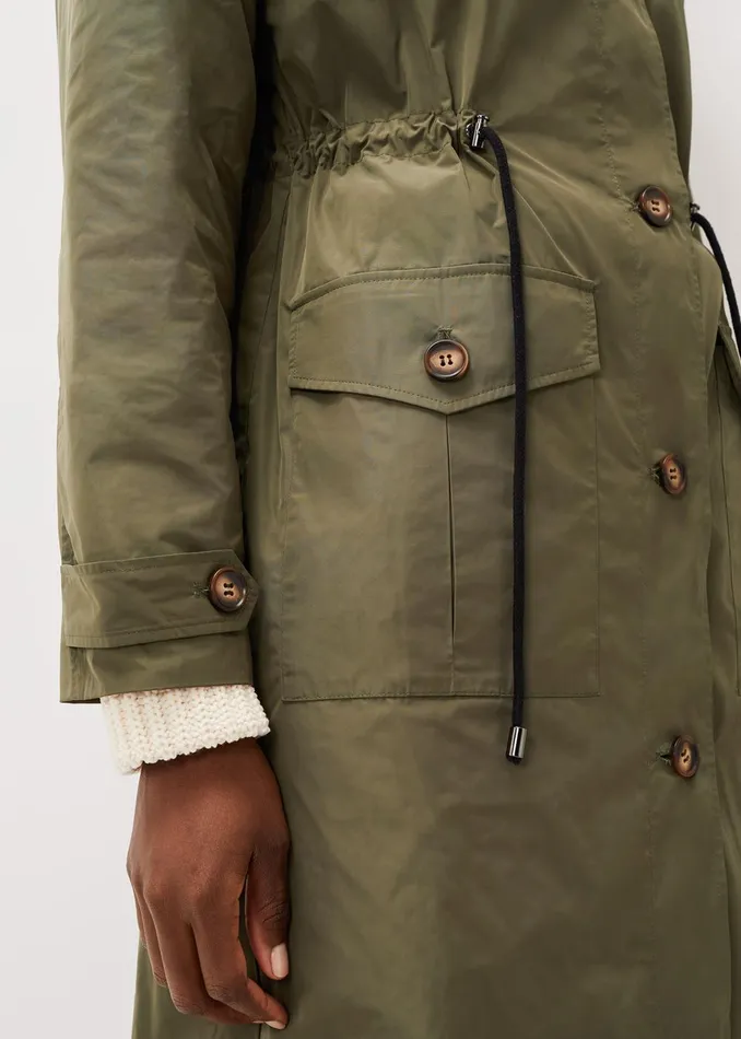 Women Phase Eight Coats Chloe Longline Parka Coat Khaki