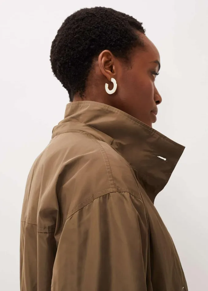 Women Phase Eight Coats Chloe Longline Parka Coat Khaki
