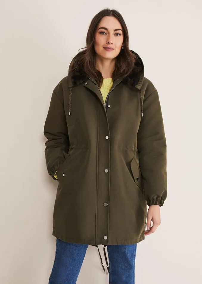 Women Phase Eight Coats Clara Shower Proof Parka Olive