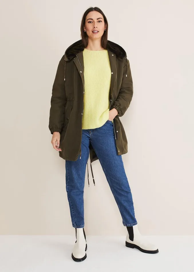 Women Phase Eight Coats Clara Shower Proof Parka Olive