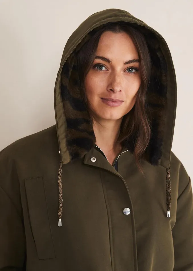 Women Phase Eight Coats Clara Shower Proof Parka Olive