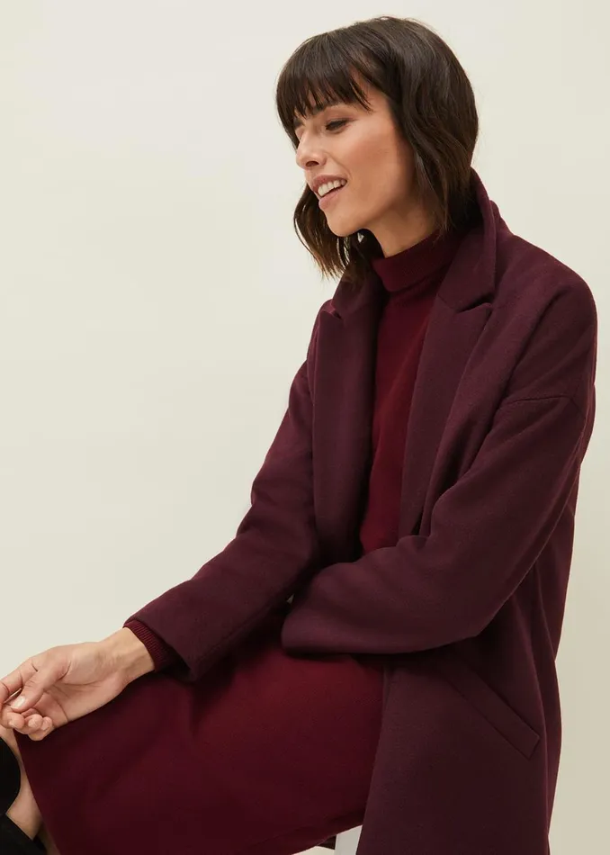 Women Phase Eight Coats Emery Double Breasted Wool Coat Port