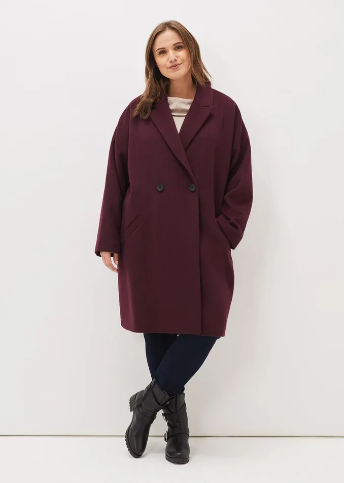 Women Phase Eight Coats Emery Double Breasted Wool Coat Port