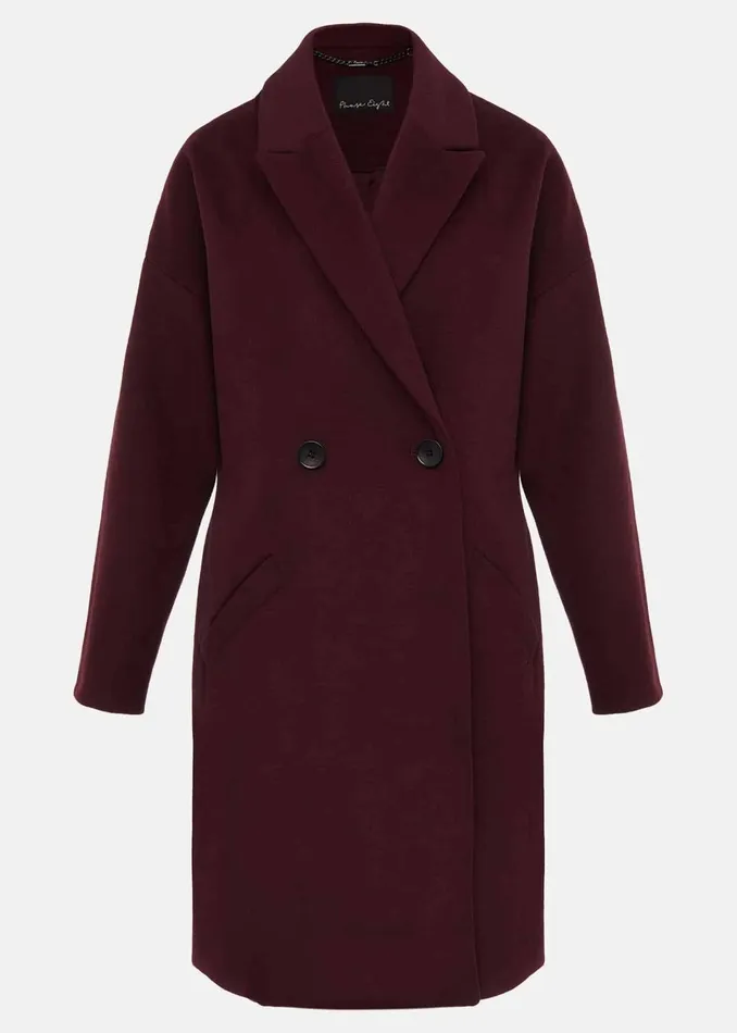 Women Phase Eight Coats Emery Double Breasted Wool Coat Port
