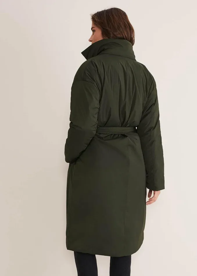 Women Phase Eight Coats Erin Long Puffer Coat Bottle Green