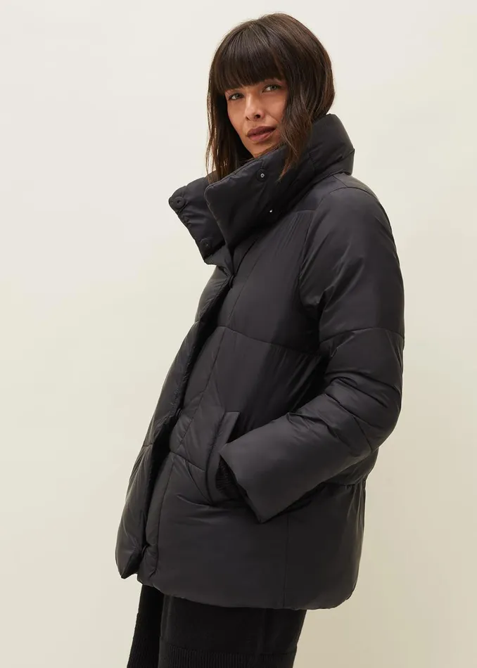 Women Phase Eight Coats Eshima Short Puffer Coat Black